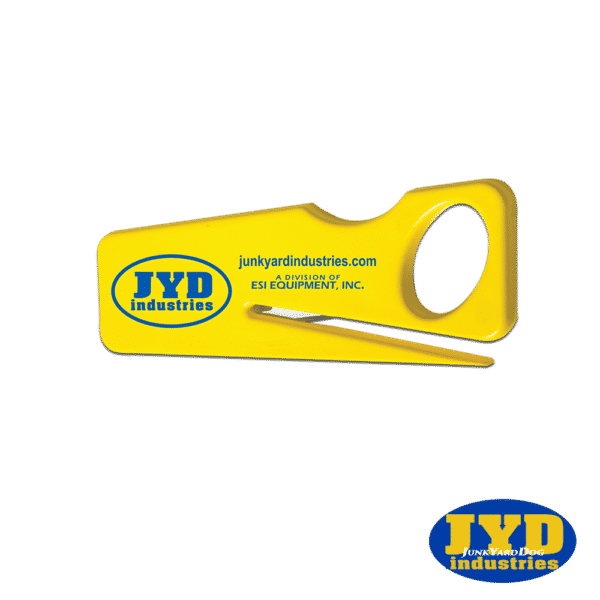 Junkyard Dog Industries Seatbelt Cutter in yellow